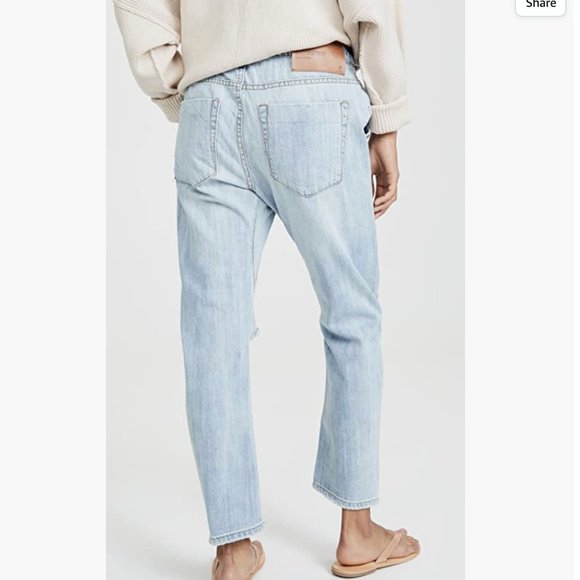 One Teaspoon Shabbies Drawstring Boyfriend Jeans size XS Hustler Color - Picture 3 of 11